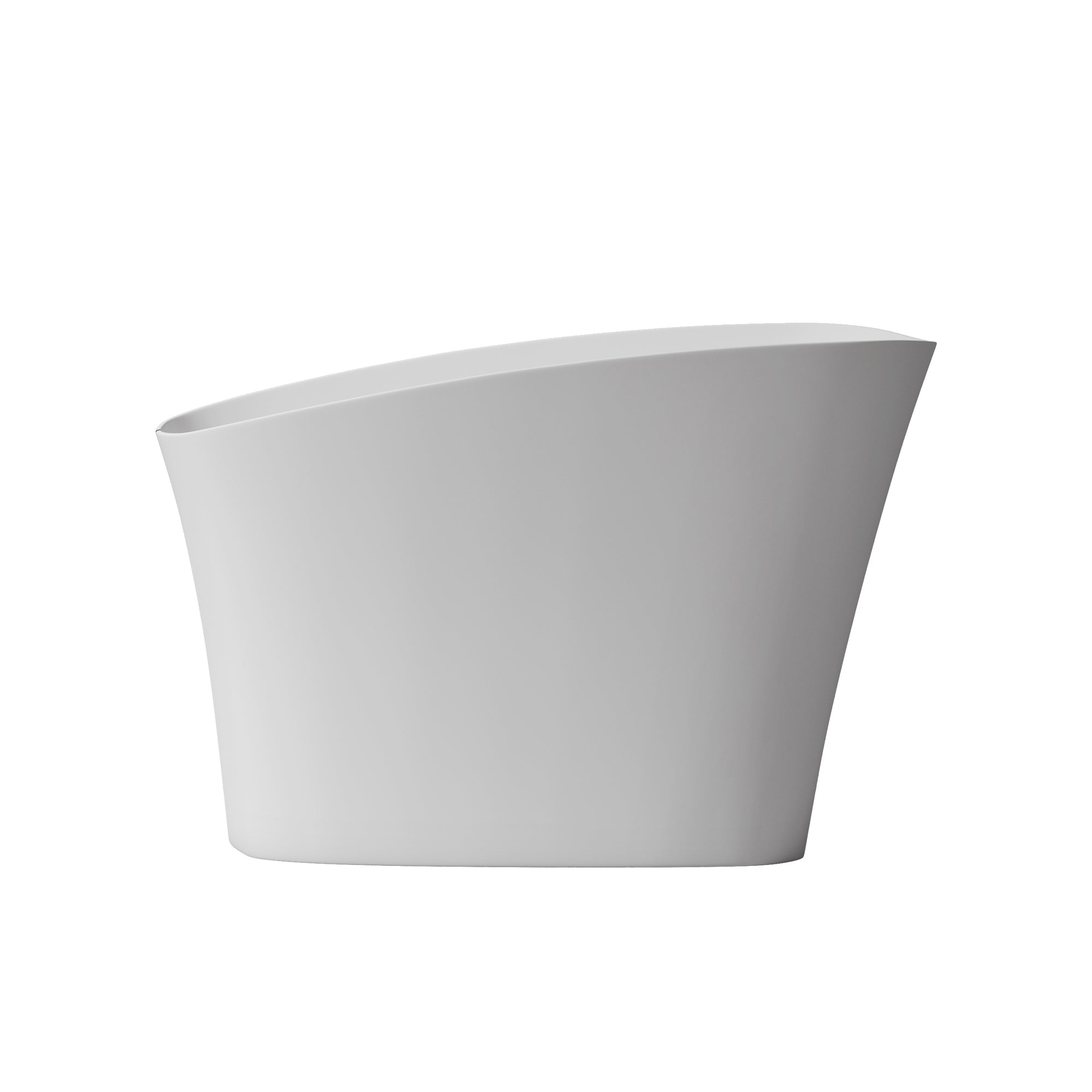51" Oval Shaped Freestanding Solid Surface Soaking Bathtub with Overflow RX-S12-51