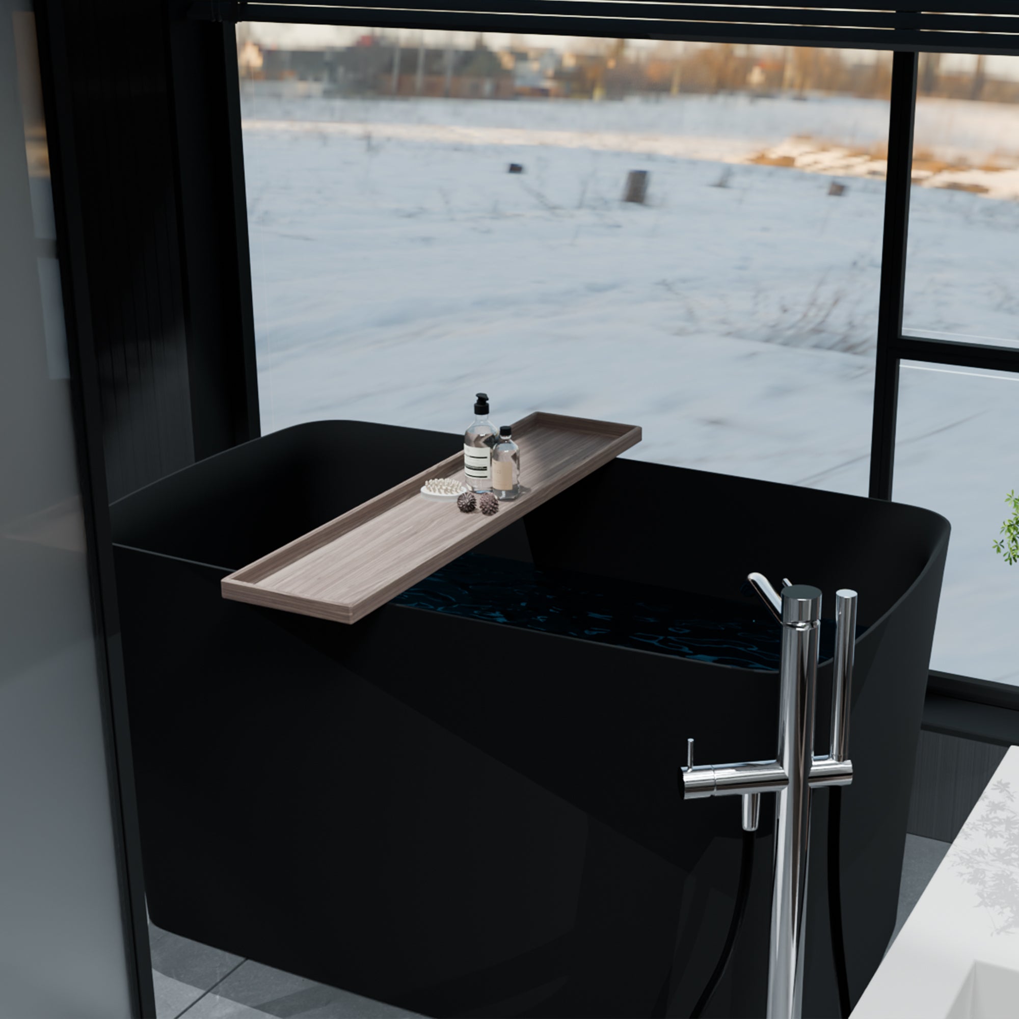 47" Freestanding Soaking Solid Surface Bathtub RX-S20-47