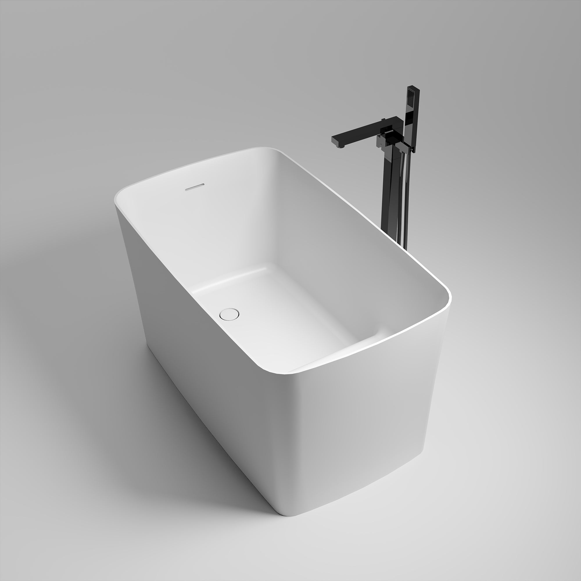 47" Freestanding Soaking Solid Surface Bathtub RX-S20-47