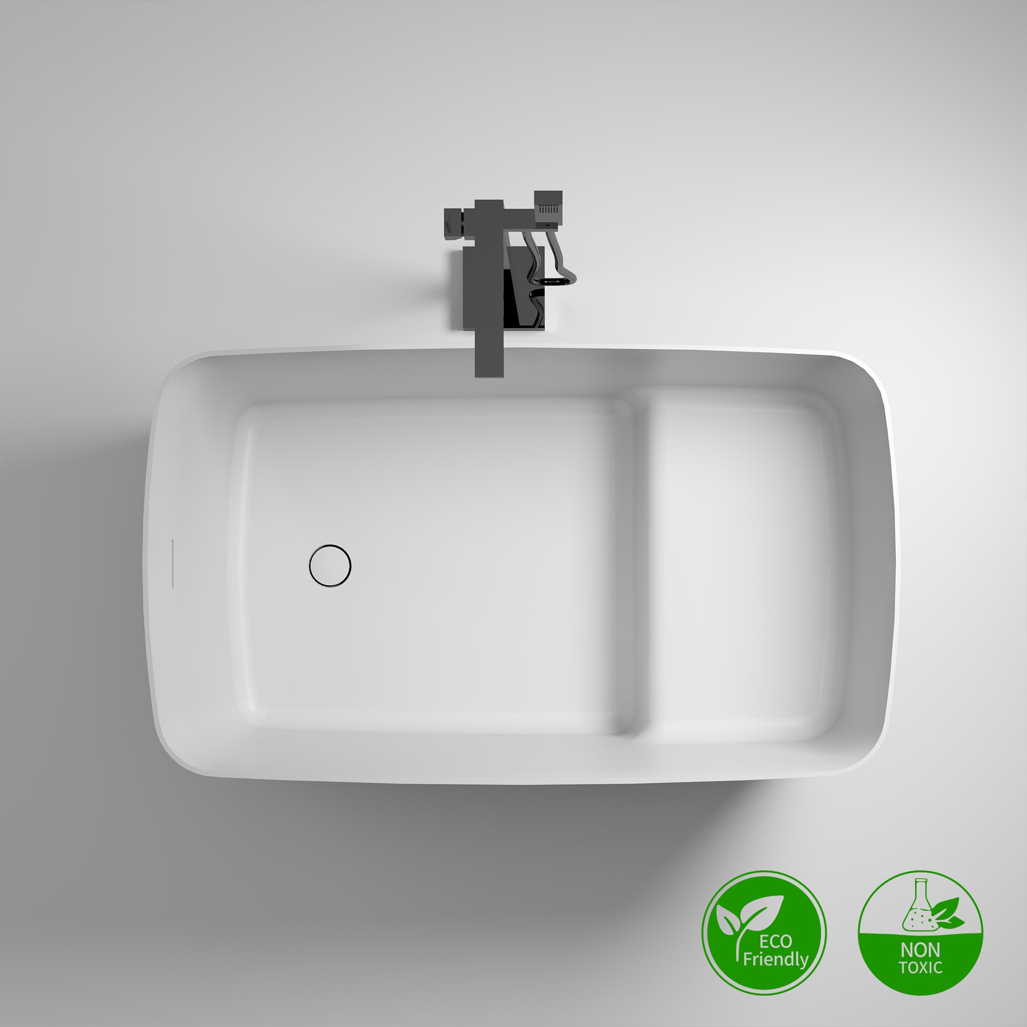 47" Freestanding Soaking Solid Surface Bathtub RX-S20-47