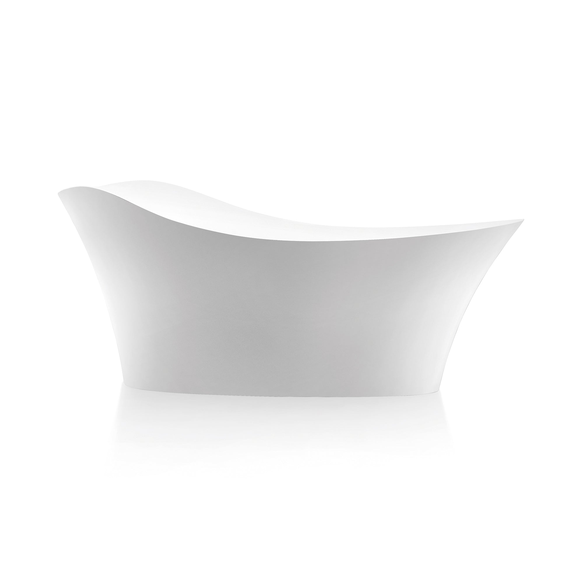 67" Freestanding Soaking Solid Surface Bathtub in White RX-S27-67