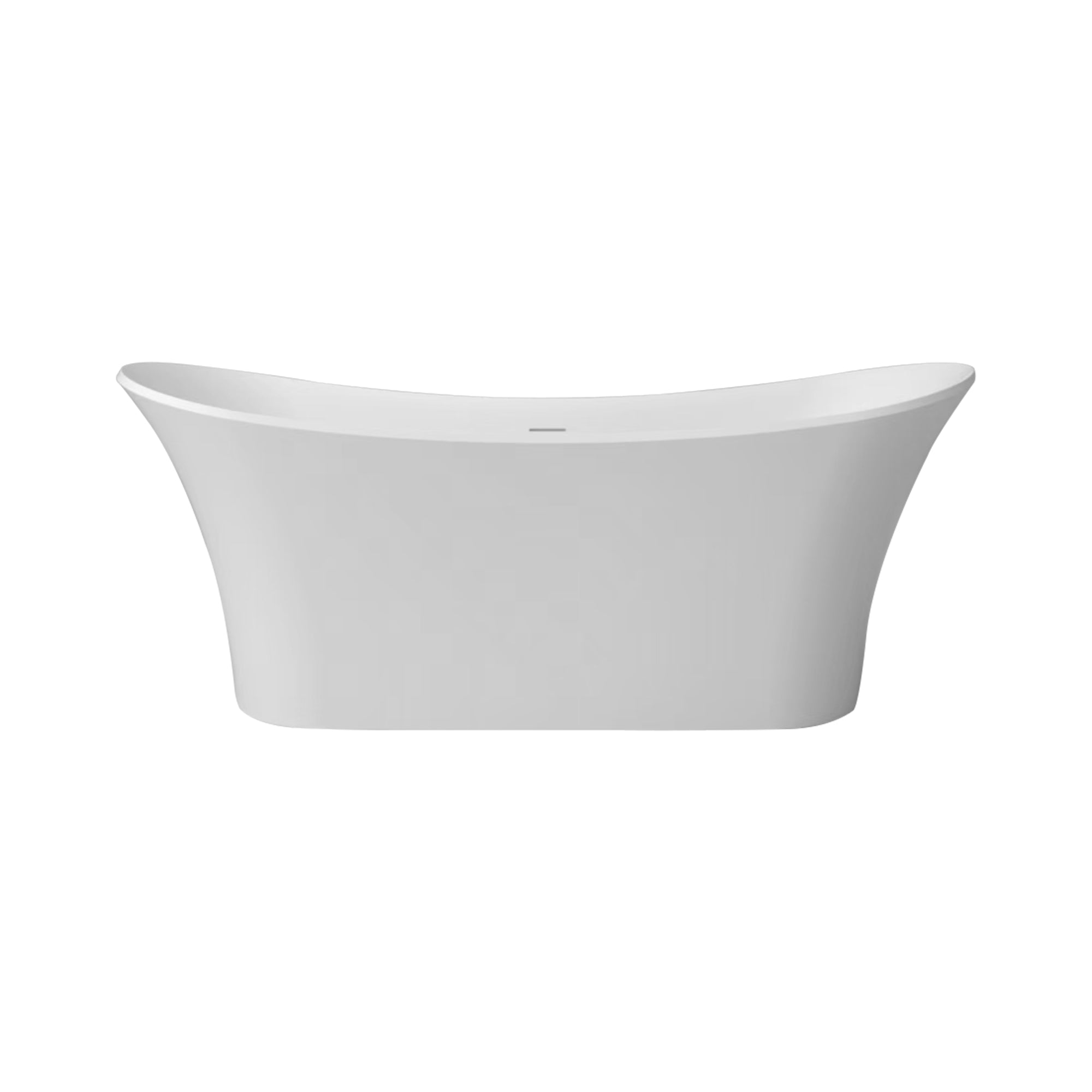 69" Freestanding Soaking Solid Surface Bathtub in White RX-S28-69