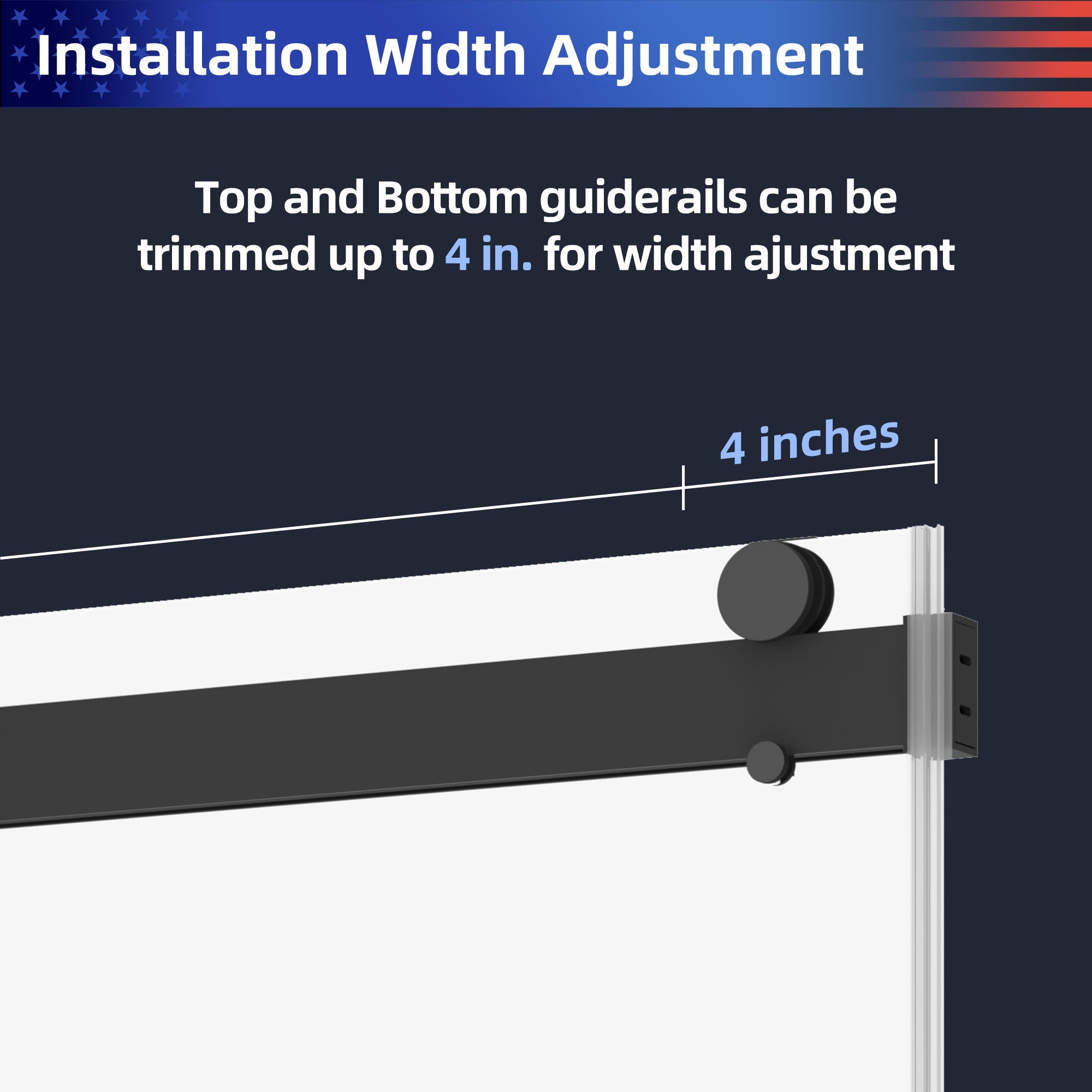 56 to 60 in. W x 76 in. H Sliding Frameless Shower Door with 3/8 Inch (10mm) Thick Tampered Glass in Matte Black RX-SD02-6076MB