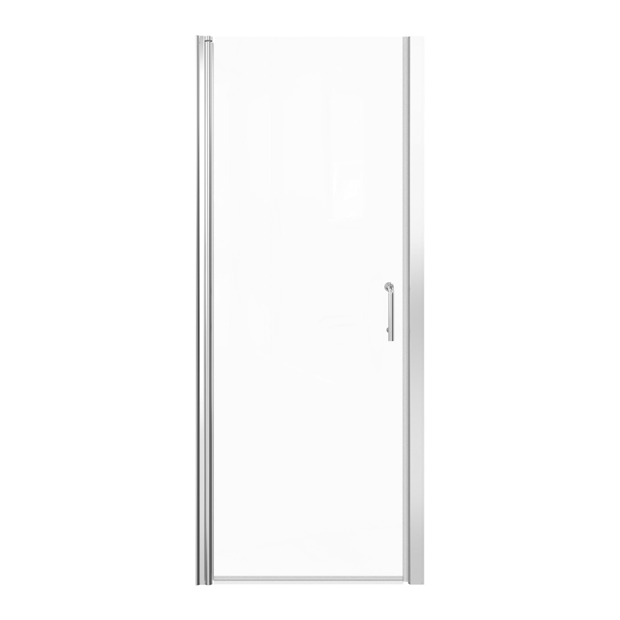 32 to 33-3/8 in. W x 72 in. H Semi-Frameless Pivot Shower Door in Chrome RX-SD04-3272CH