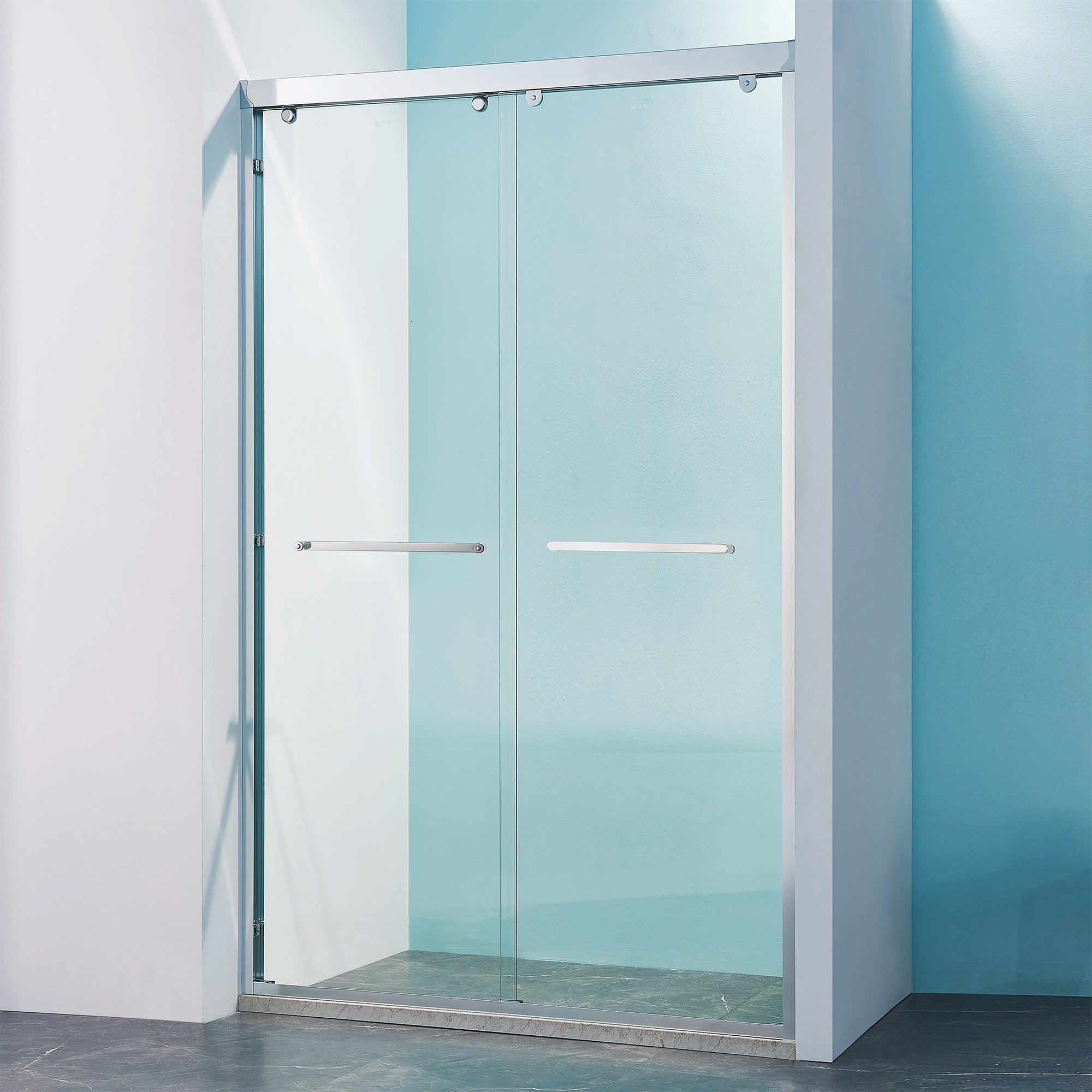 Sliding Framed Shower Door with 5/16 Inch (8mm) Thick Tampered Glass RX-SD08