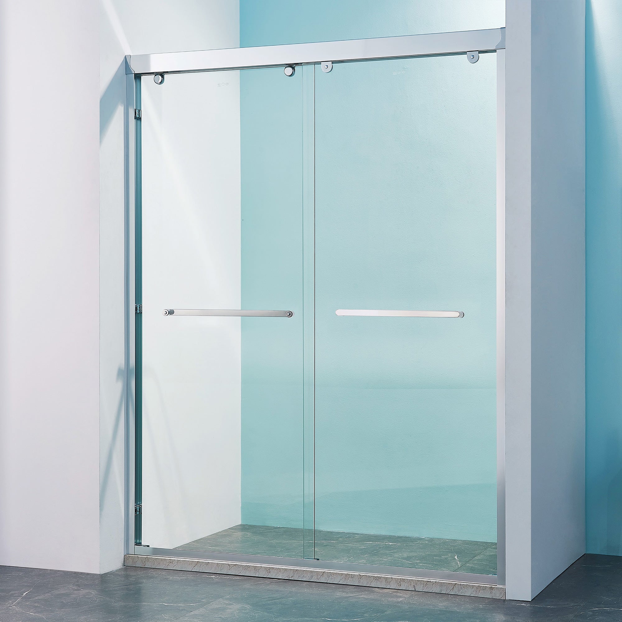 Sliding Framed Shower Door with 5/16 Inch (8mm) Thick Tampered Glass RX-SD08