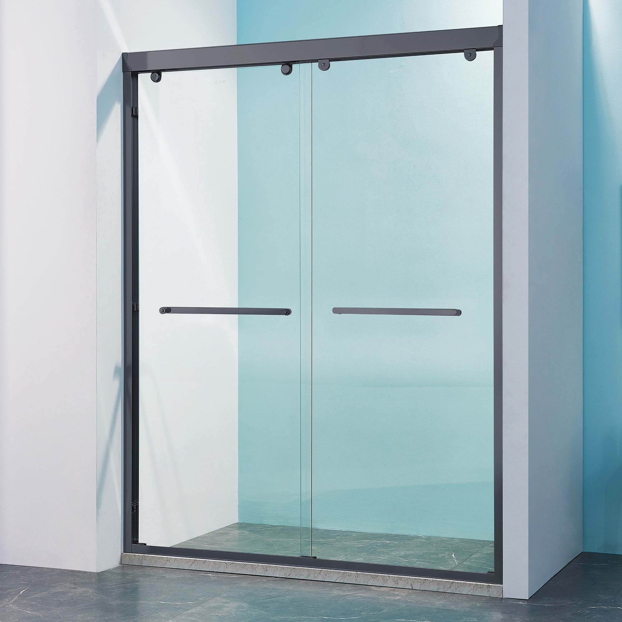 Sliding Framed Shower Door with 5/16 Inch (8mm) Thick Tampered Glass RX-SD08