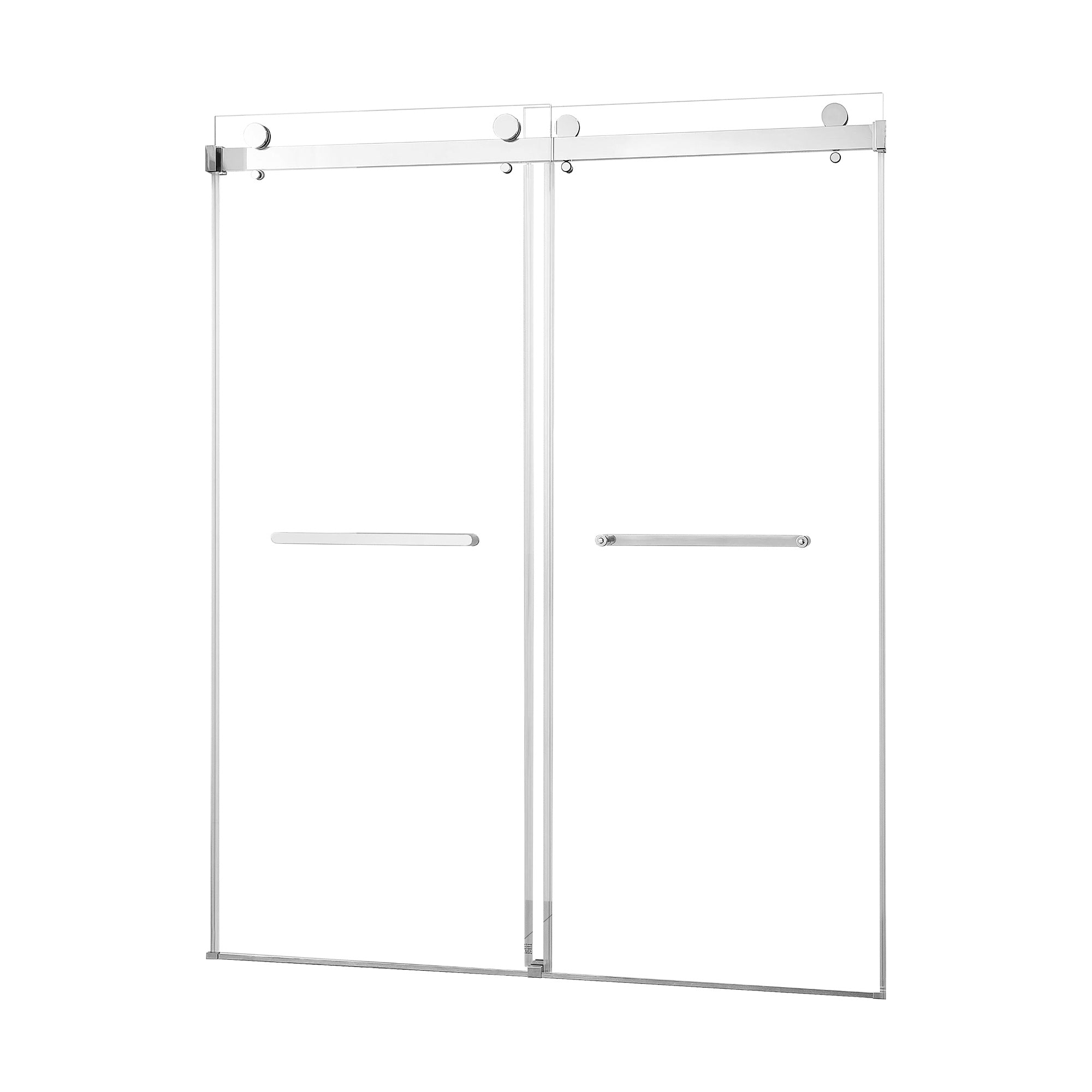 56 to 60 in. W x 75 in. H Sliding Frameless Shower Door with 5/16 Inch (8mm) Thick Tampered Glass RX-SD10