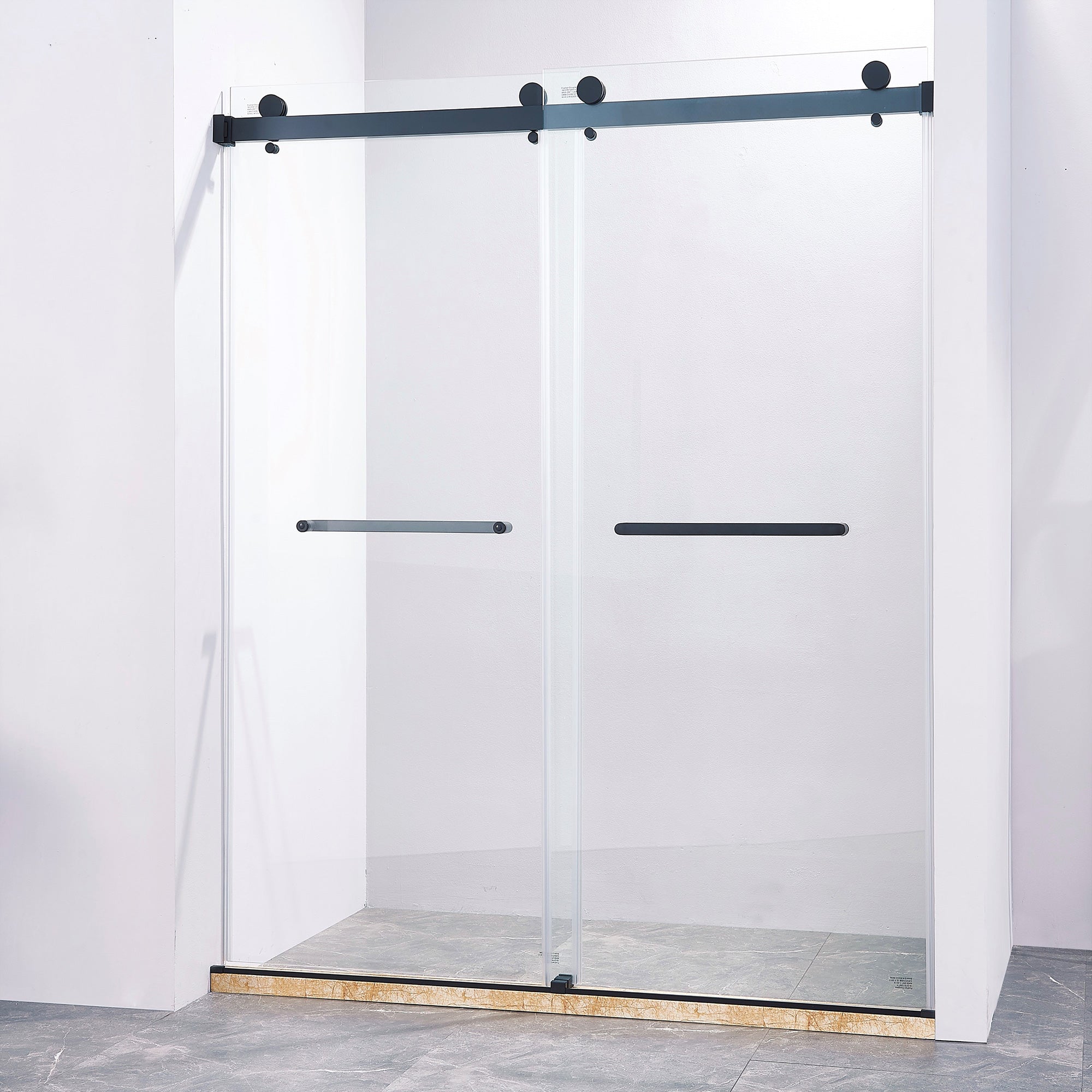 56 to 60 in. W x 75 in. H Sliding Frameless Shower Door with 5/16 Inch (8mm) Thick Tampered Glass RX-SD10