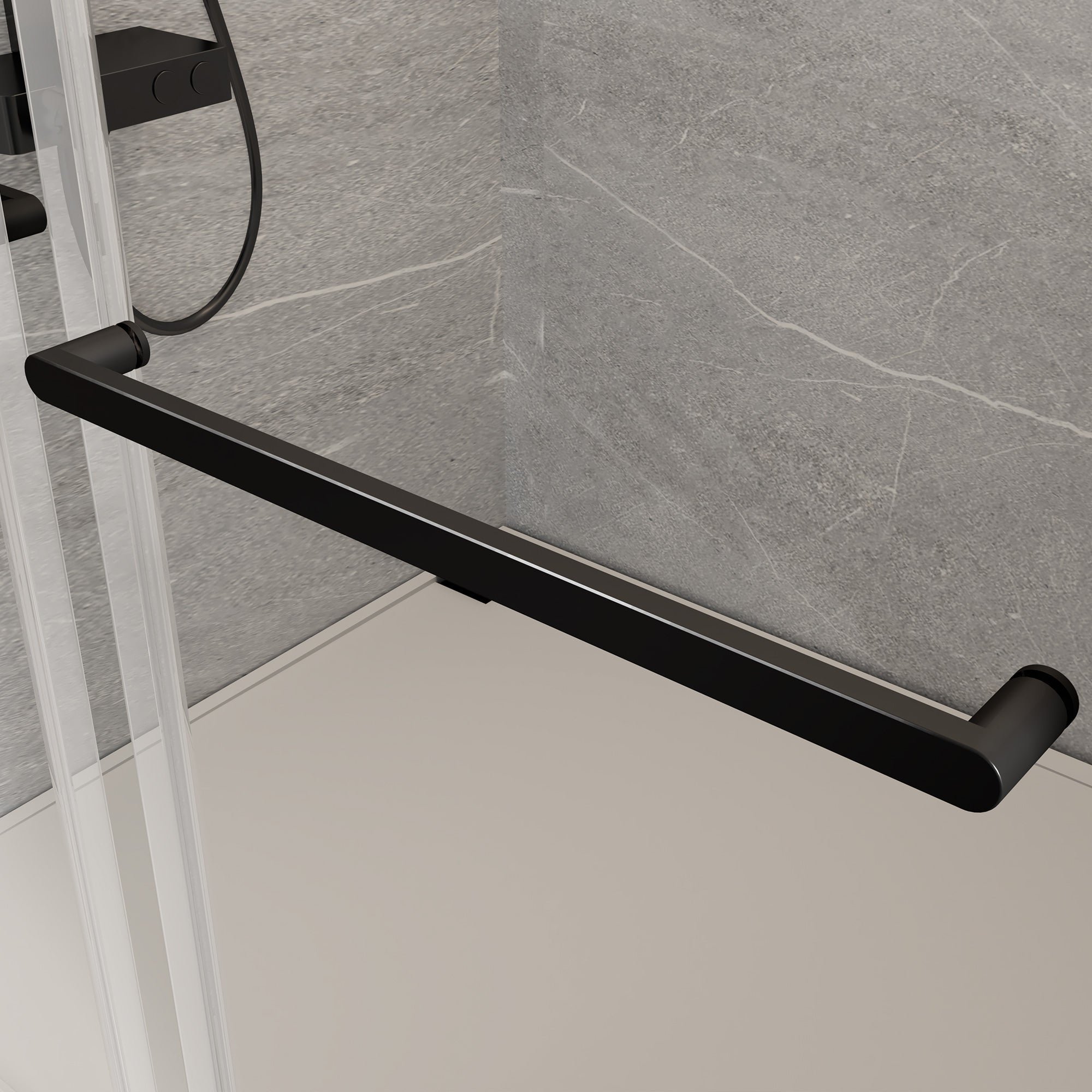 56 to 60 in. W x 75 in. H Sliding Frameless Shower Door with 5/16 Inch (8mm) Thick Tampered Glass RX-SD10