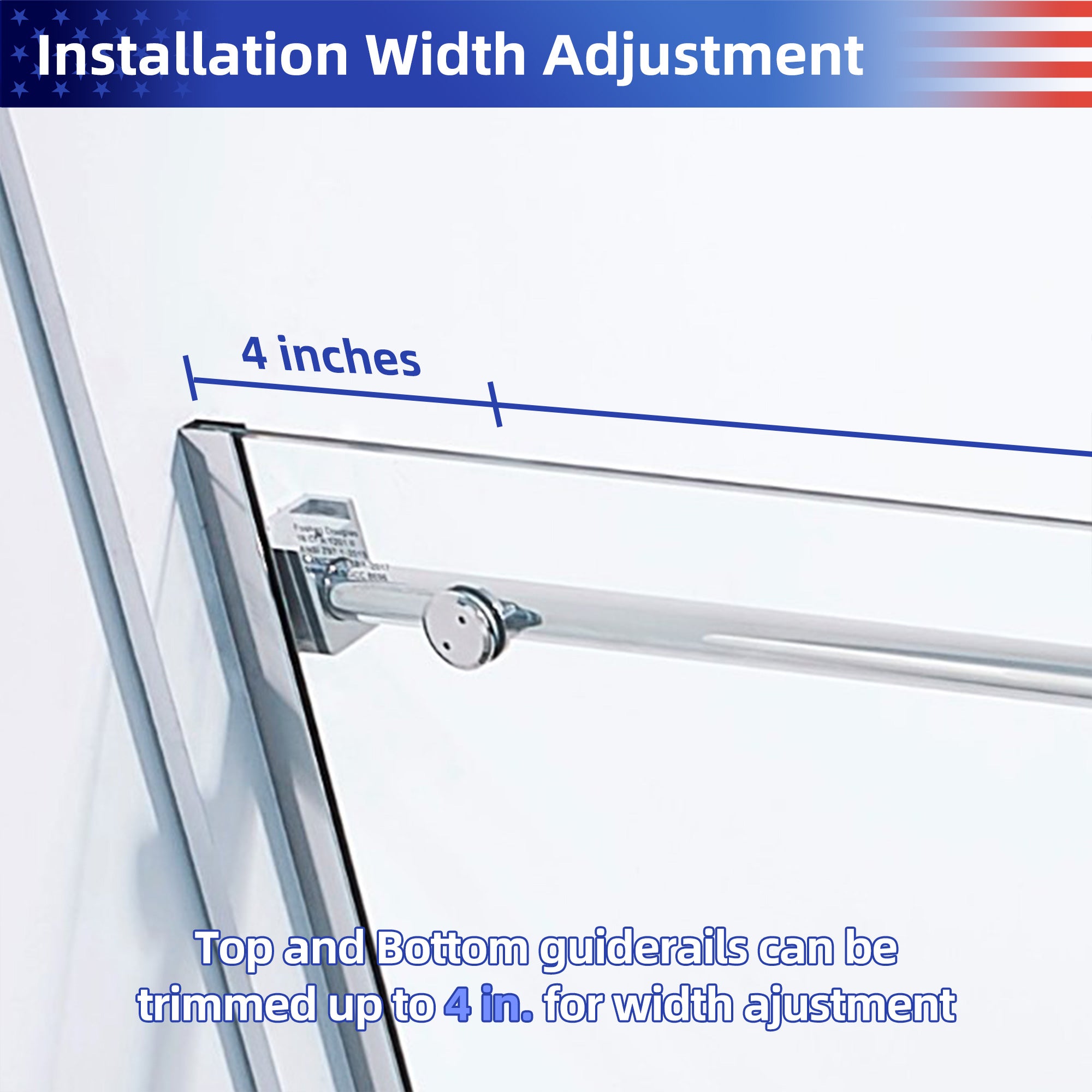 56 to 60 in. W x 75 in. H Sliding Semi-Frameless Shower Door with 5/16 Inch (8mm) Thick Tampered Glass in Brushed Nickel RX-SD11