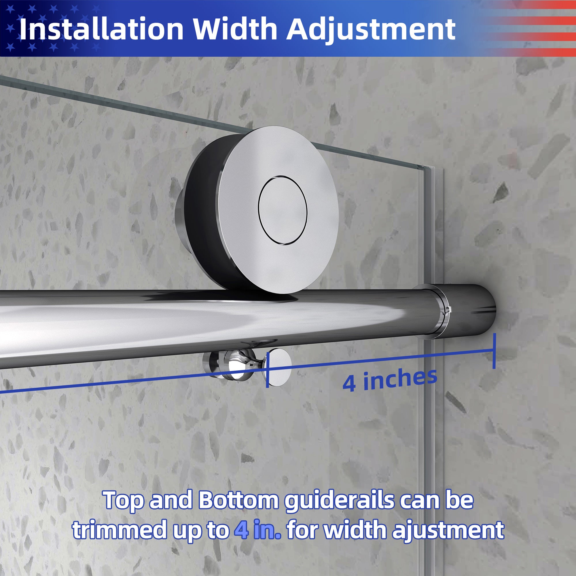 55 to 60 in. W x 63 in. H Sliding Frameless Tub Door with 5/16 Inch (8mm) Thick Tampered Glass RX-SD13