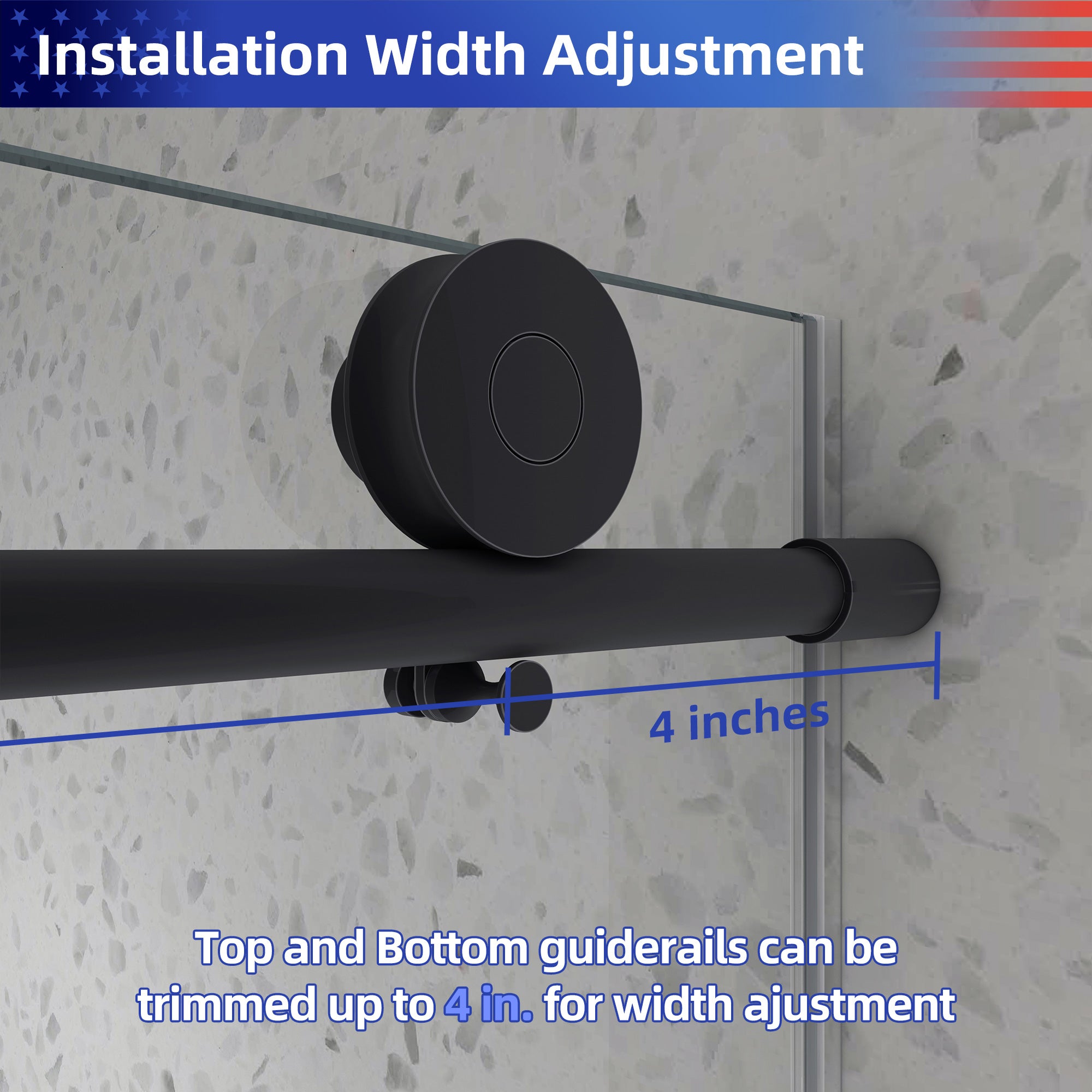 55 to 60 in. W x 63 in. H Sliding Frameless Tub Door with 5/16 Inch (8mm) Thick Tampered Glass RX-SD13