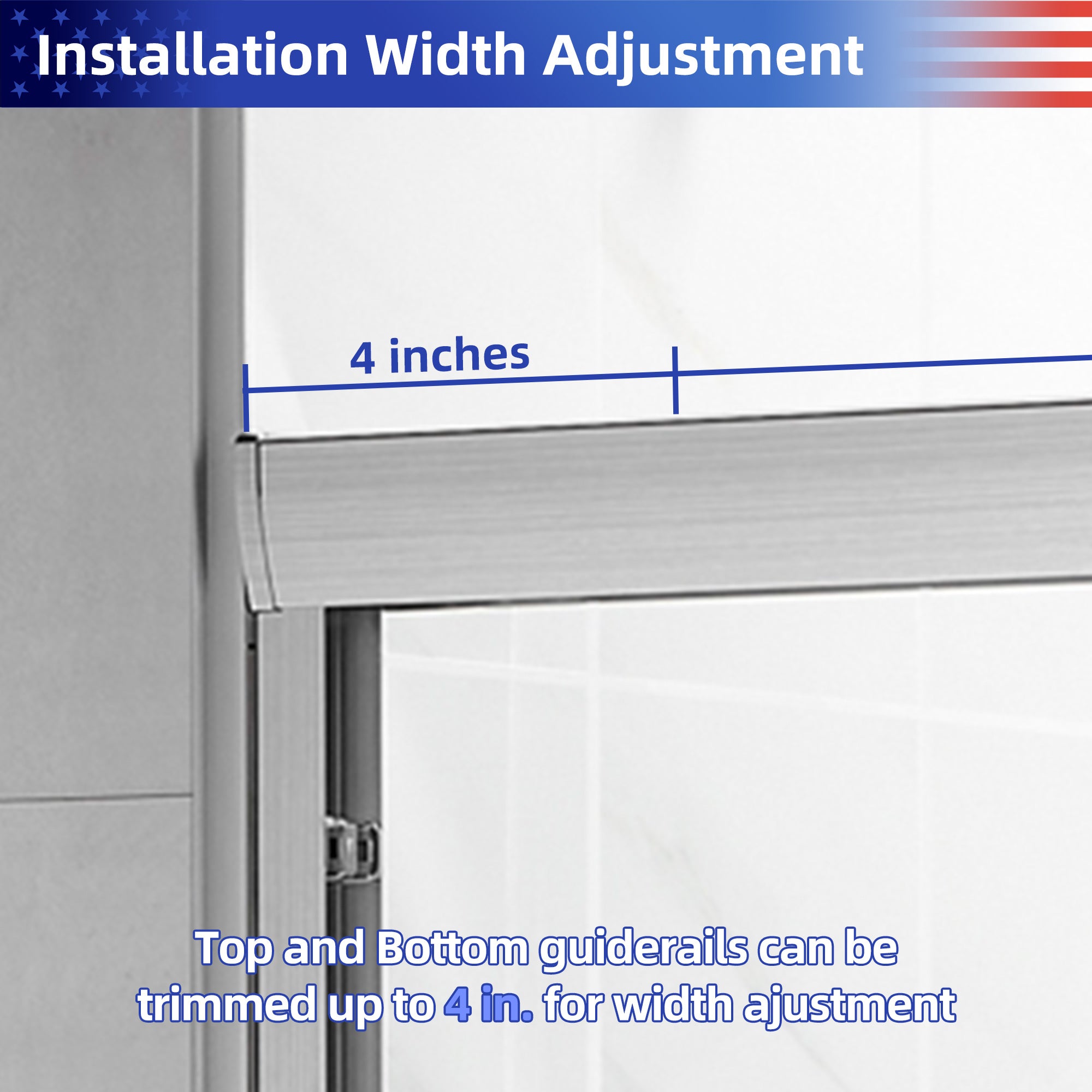 56 to 60 in. W x 75 in. H Sliding Framed Shower Door with 1/4 Inch (6mm) Thick Tampered Glass RX-SD15