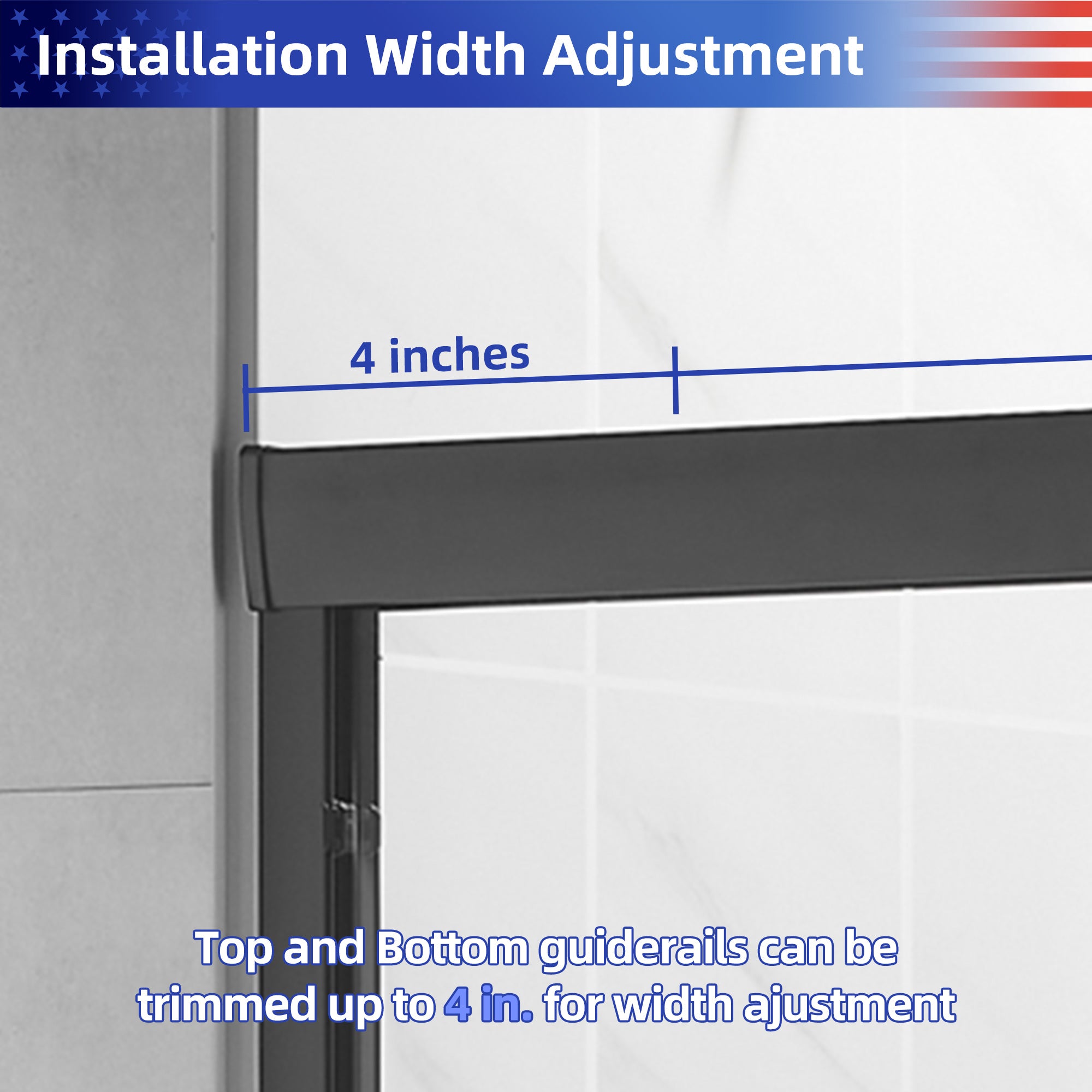 56 to 60 in. W x 75 in. H Sliding Framed Shower Door with 1/4 Inch (6mm) Thick Tampered Glass RX-SD15