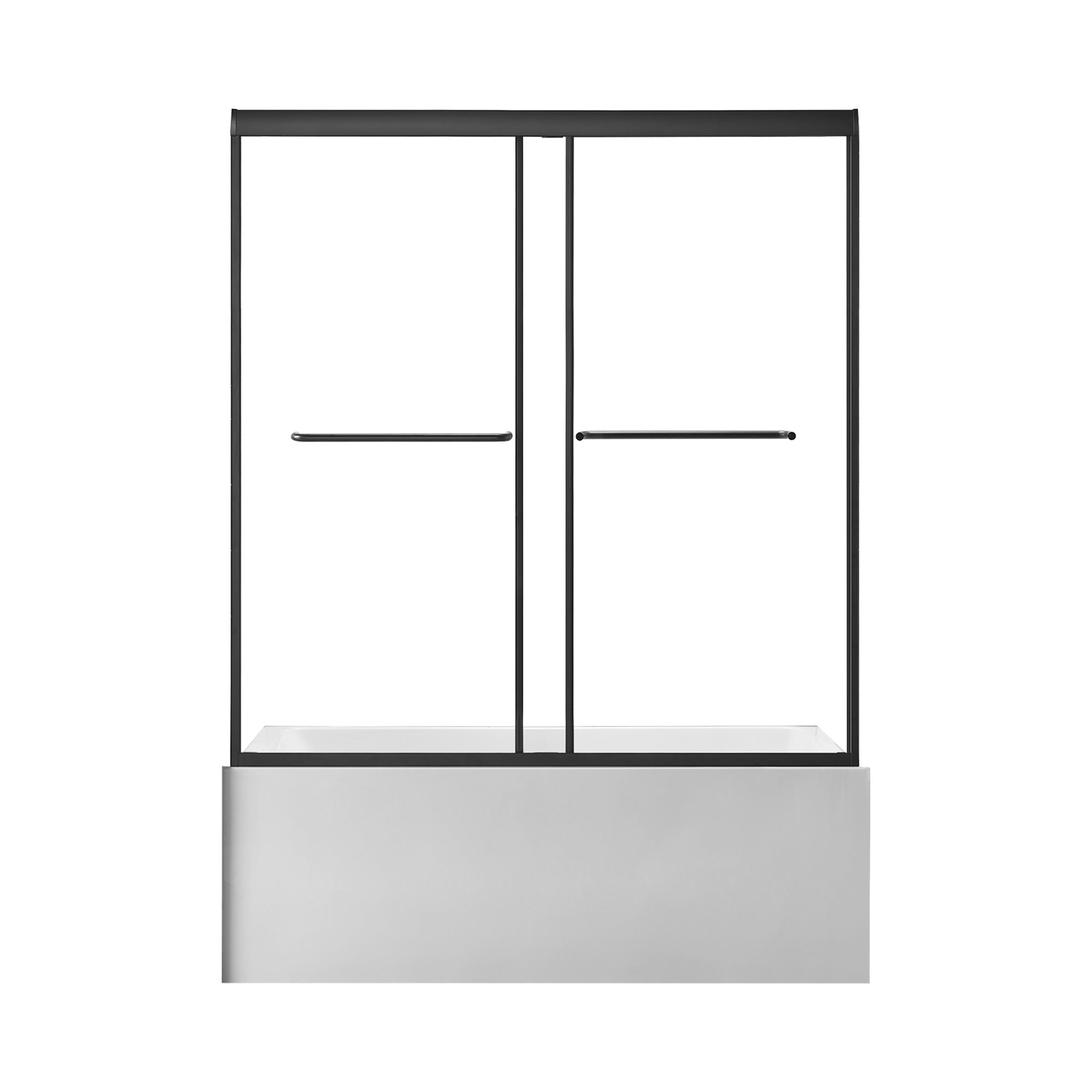 56 to 60 in. W x 60 in. H Sliding Framed Shower Door with 1/4 Inch (6mm) Thick Tampered Glass RX-SD17