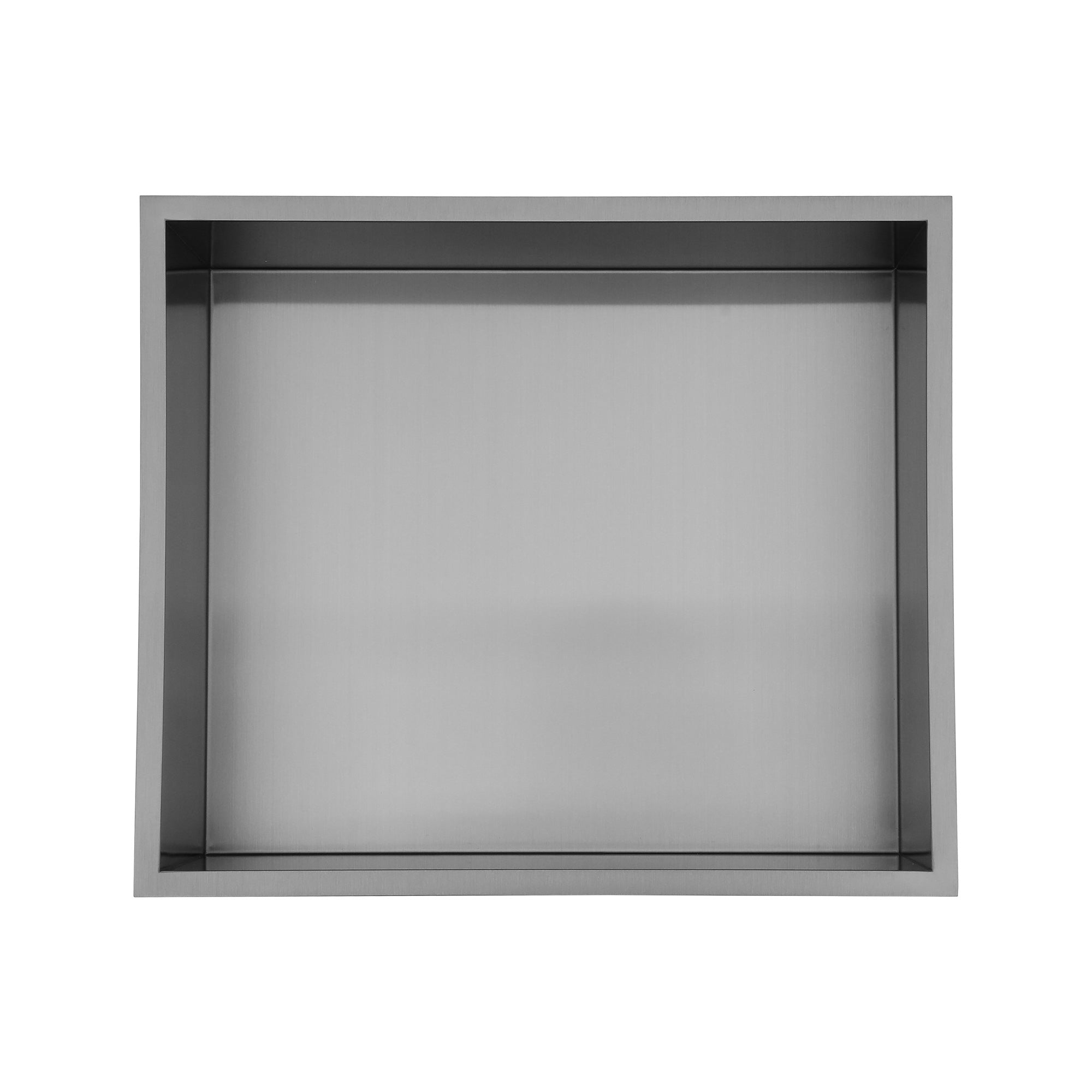 17" W × 15" H Stainless Steel Wall Niche Rectangular Recessed Shower Niche, No Tile Needed in Gunmetal Black RX-SN06