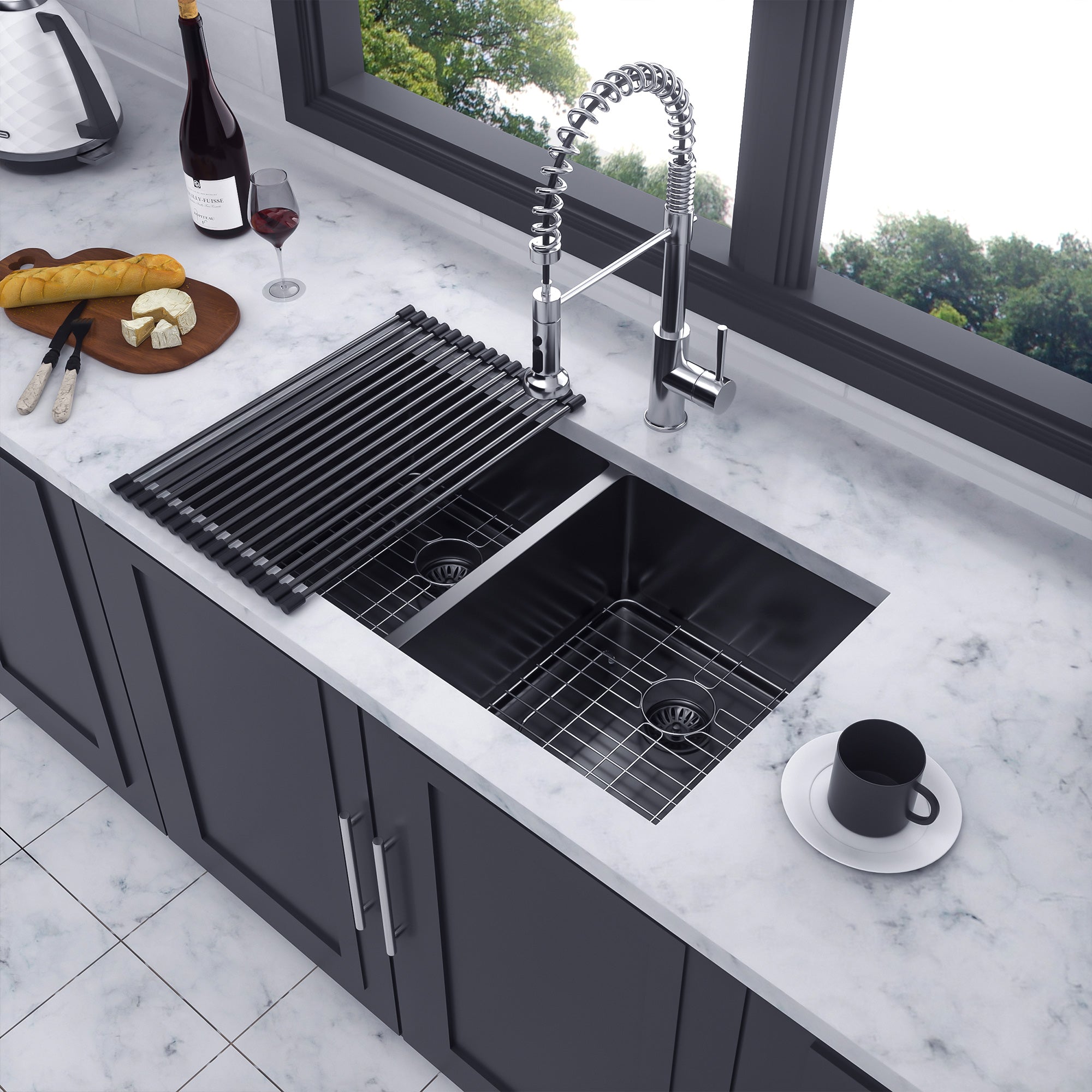 Undermount Double Bowl Stainless Steel Kitchen Sink RX-SS31