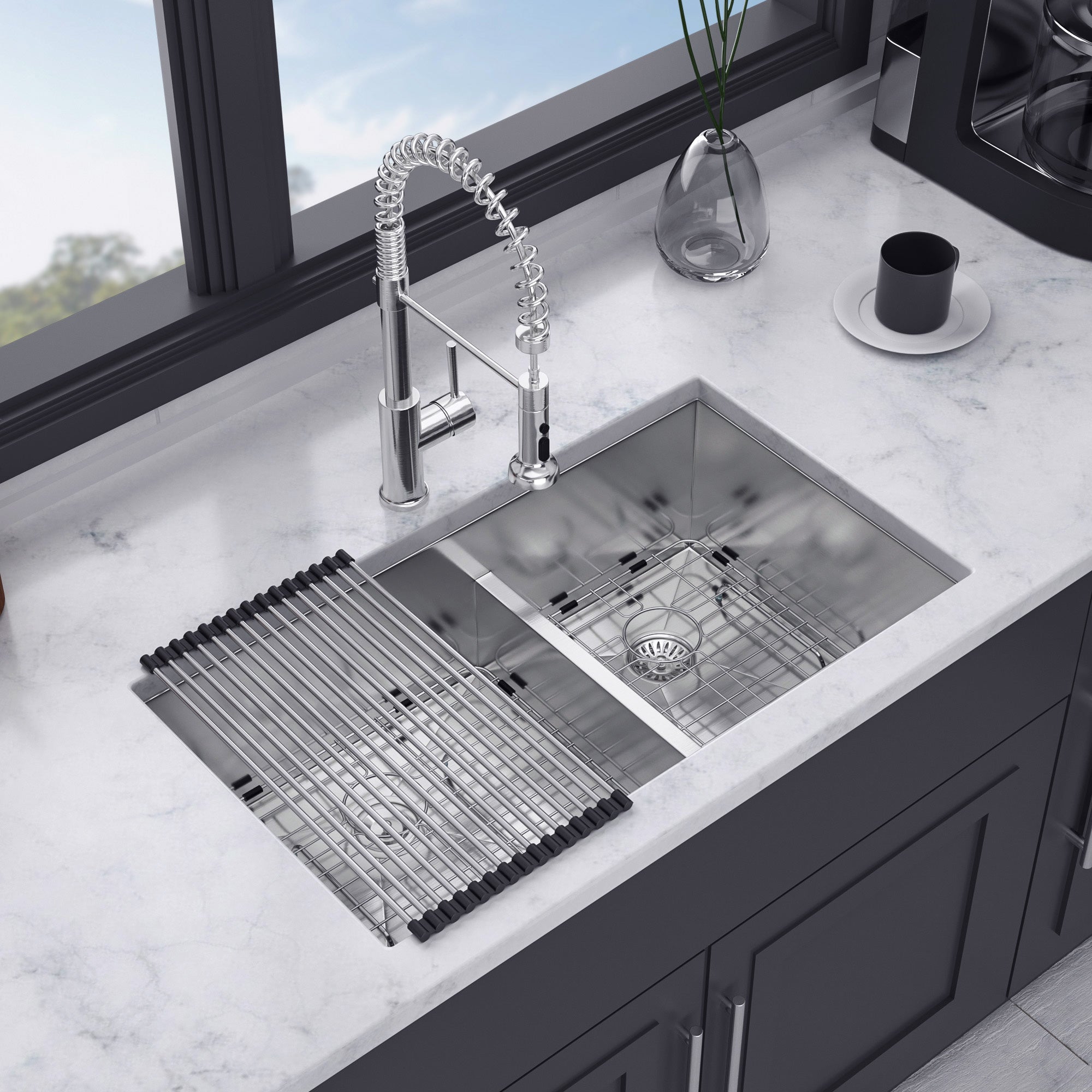 Undermount Double Bowl Stainless Steel Kitchen Sink RX-SS32