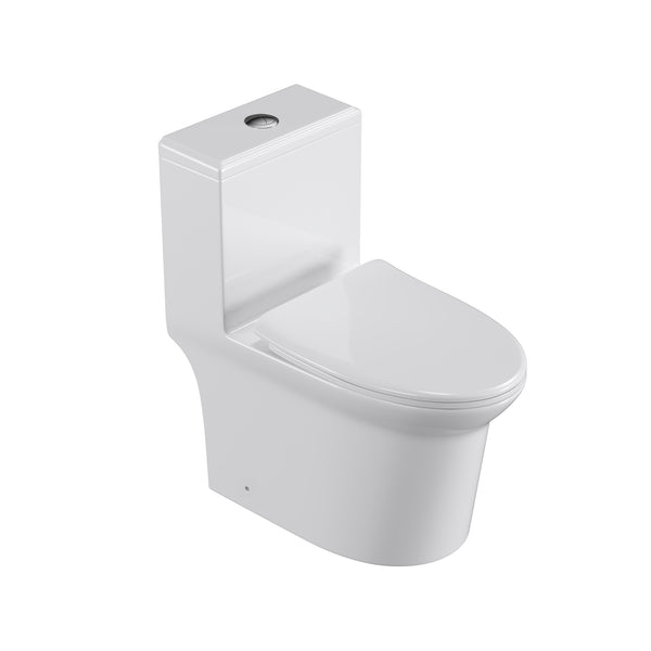 Toilette monobloc en blanc RX-T08W