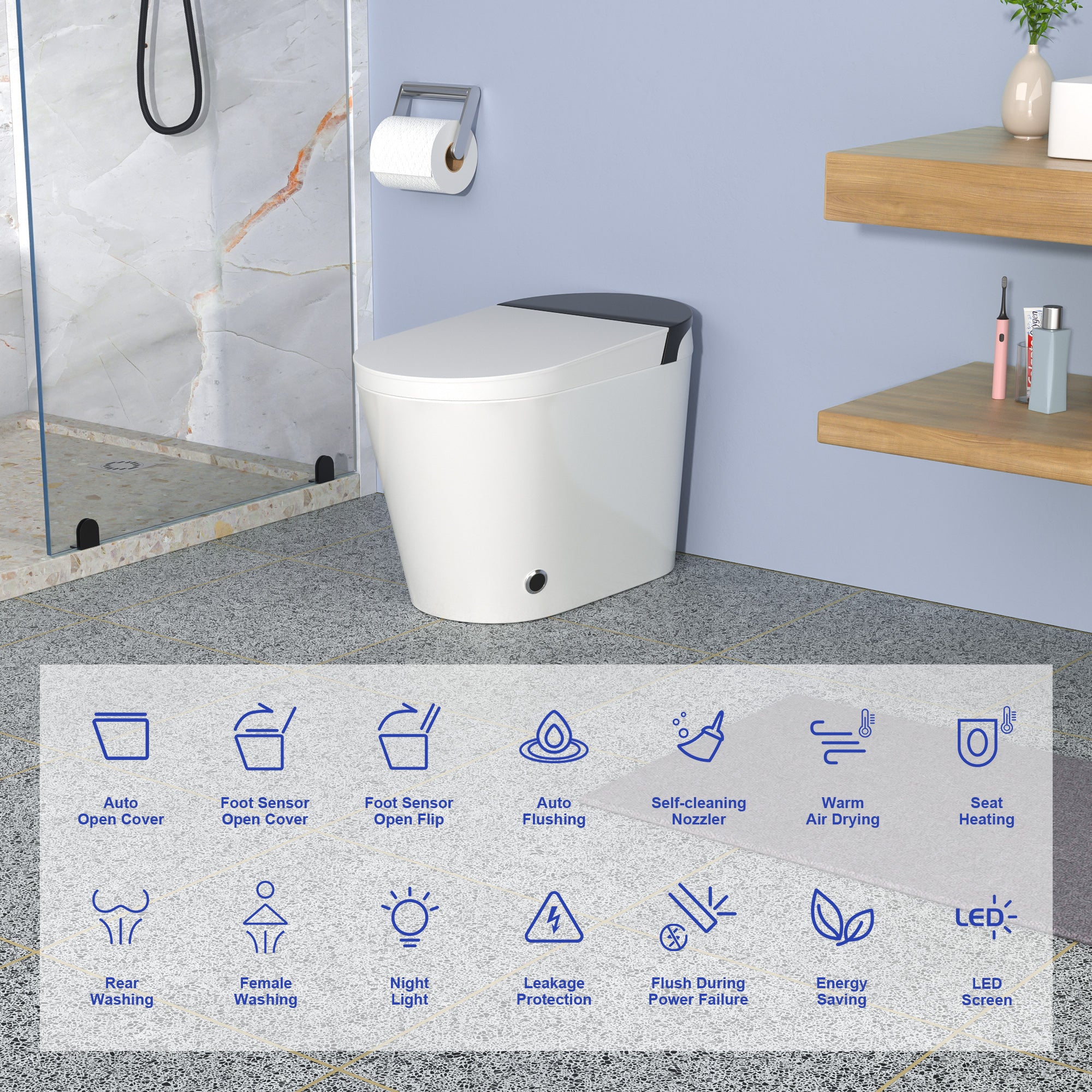 Smart Toilet with bidet built-in RX-T16W