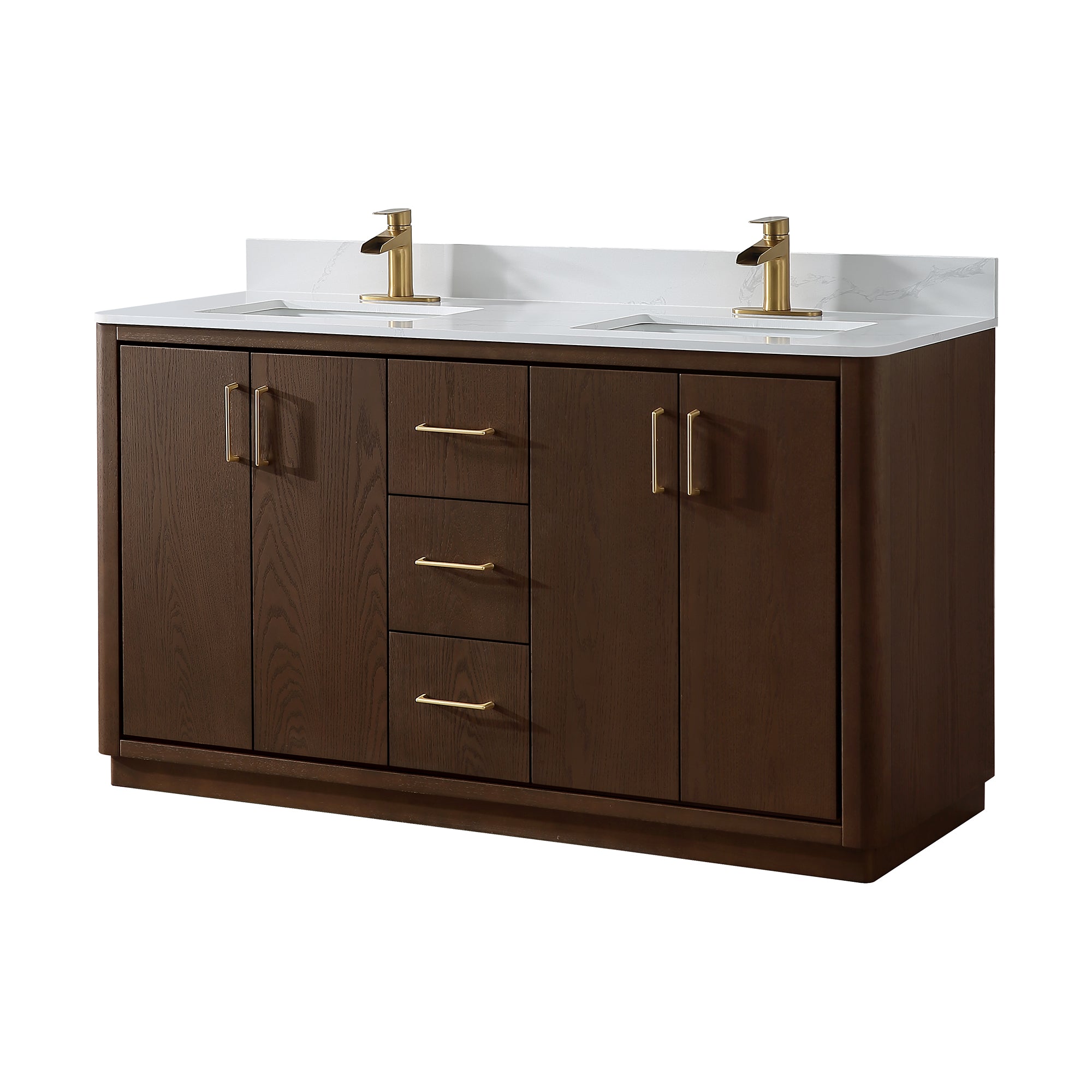 Free Standing Single Bathroom Vanity with Quartz Top RX-V04