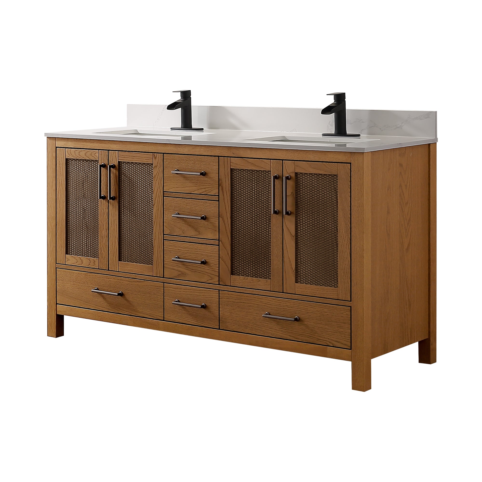 Free Standing Single Bathroom Vanity with Quartz Top RX-V05