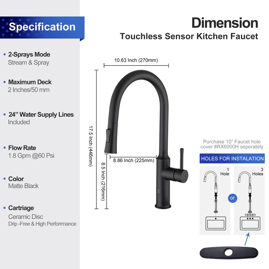 Pull-Down Single Handle Kitchen Faucet RX6012