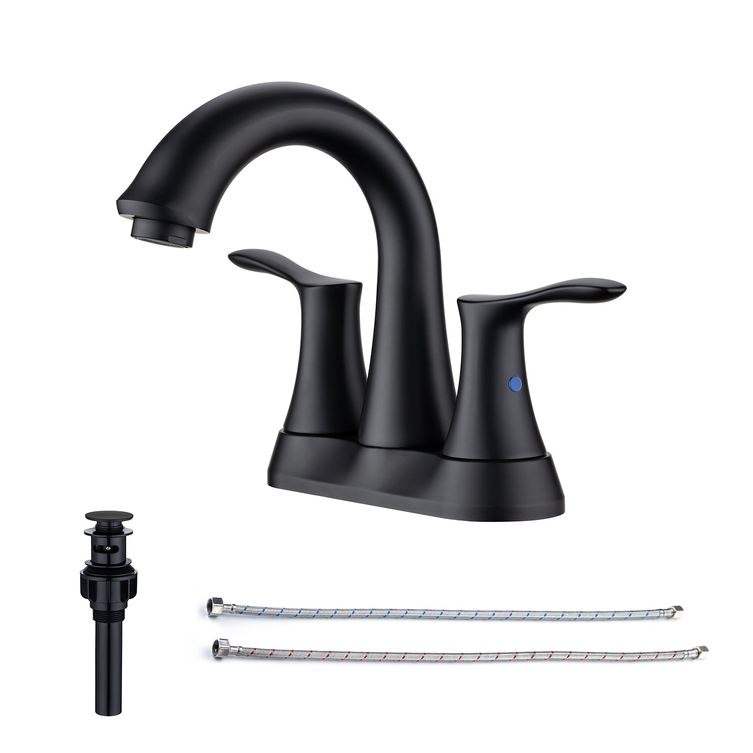 Centerset 2-Handle Bathroom Faucet  with Drain Assembly RX3007