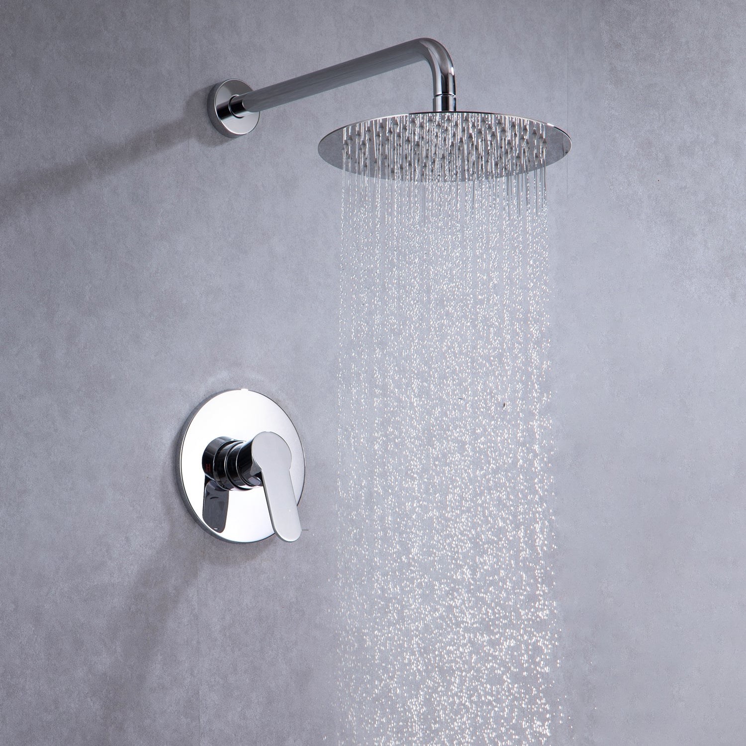 10" Shower Head Wall-Mount Round Shower Faucet with Rough-in Valve RX96201-10