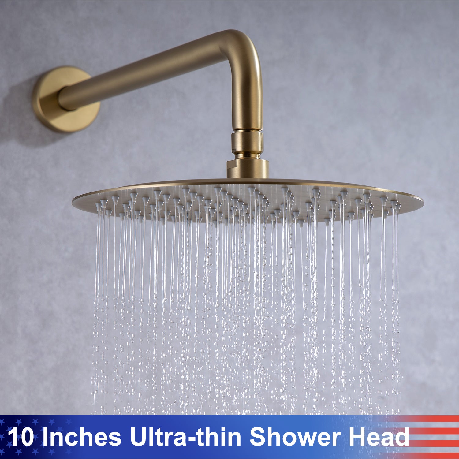 10" Shower Head Wall-Mount Round Shower Faucet with Rough-in Valve RX96201-10