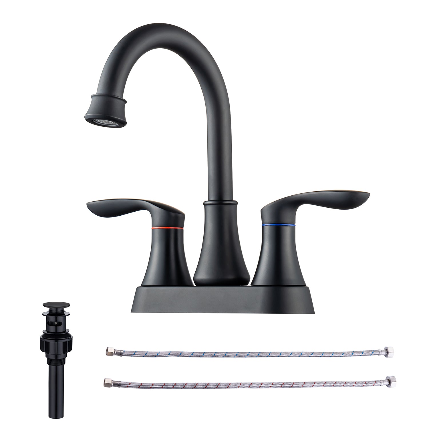 Centerset 2-Handle Bathroom Faucet with Drain Assembly RX3001