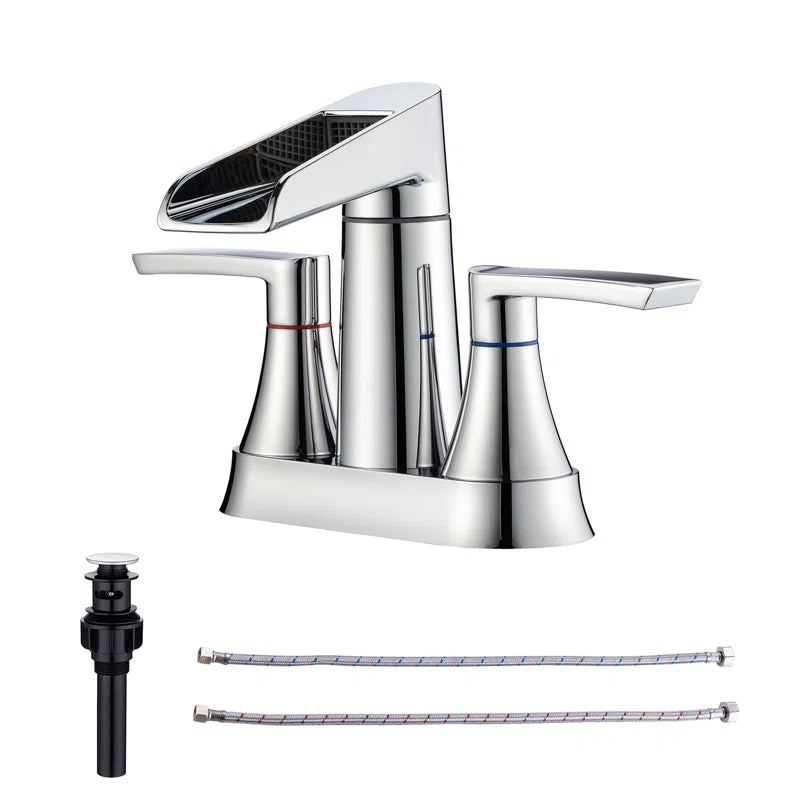 Centerset 2-Handle Bathroom Faucet with Drain Assembly RX3005